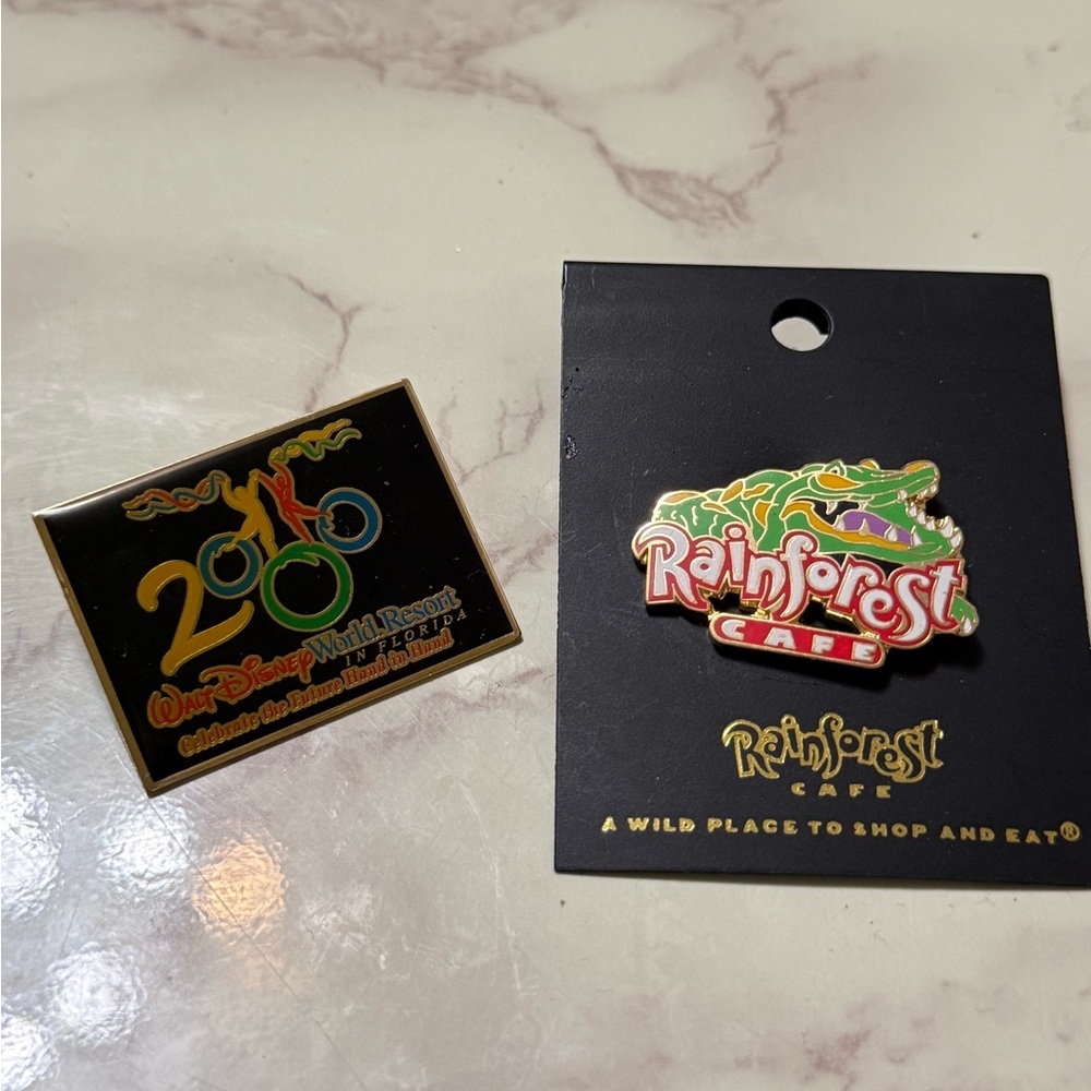 3/$18 Rainforest Cafe Pin and Walt Disney world resort FL Set